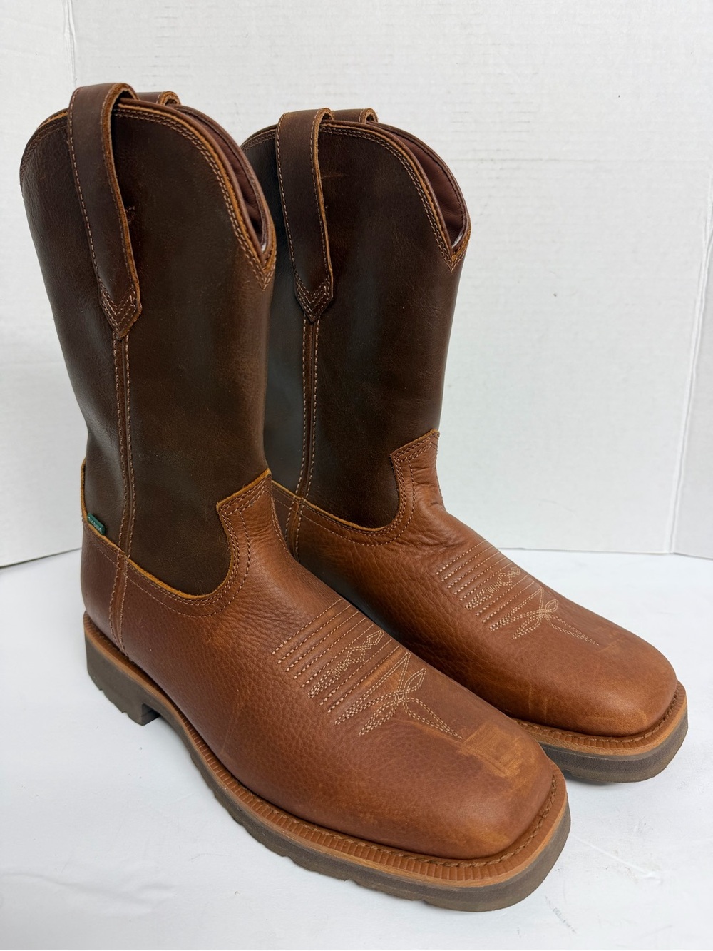 New Tecovas Men's The Rugged Square Saddle Brown Western Boot 10093SAD Size 10 D